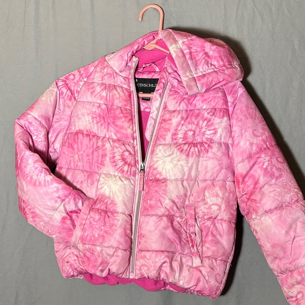 Rothschild Kids Tie-Dye Pink Puffer Jacket